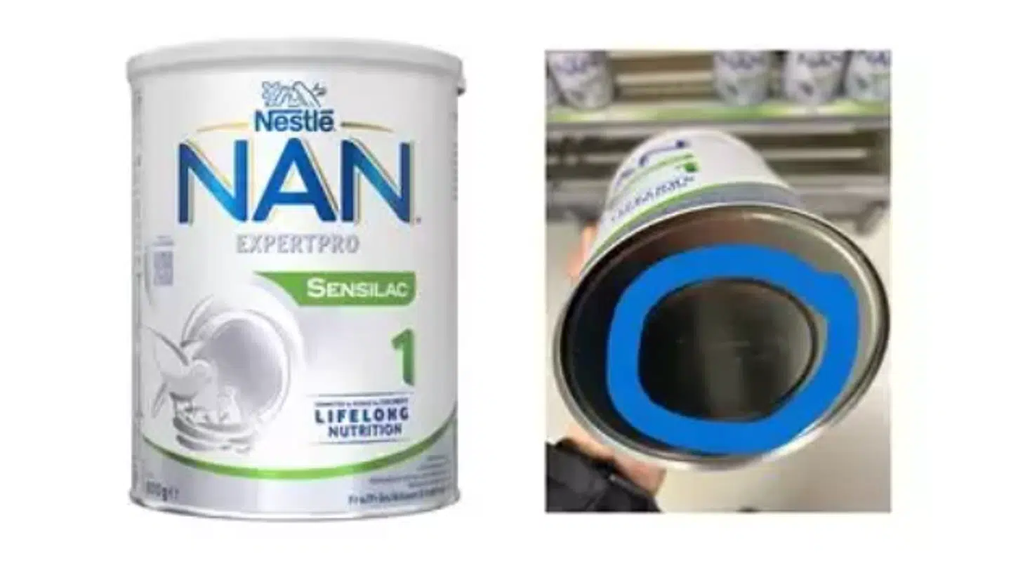 Det er modermælkserstatning med denne indpakning, som Fødevarestyrelsen advarer imod.