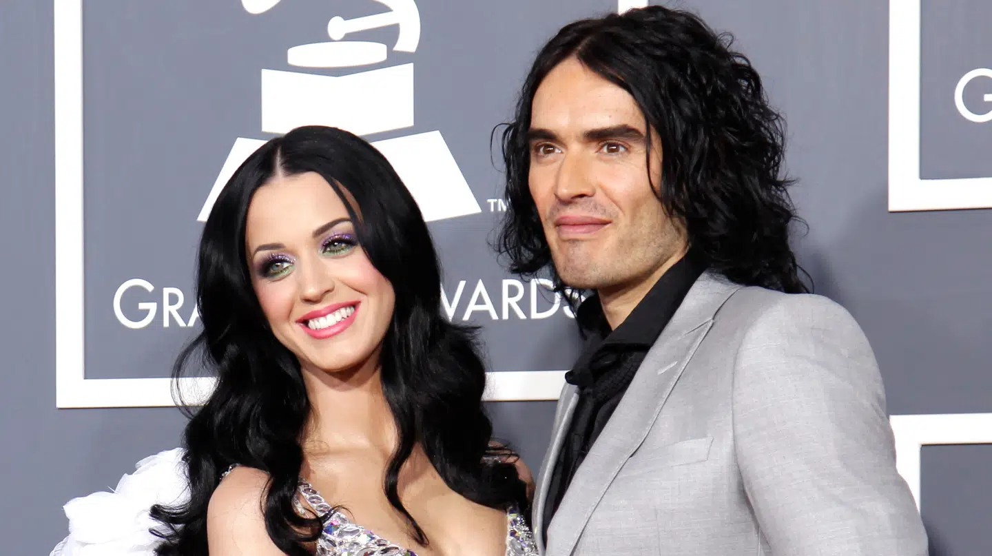 ARKIVFOTO af den amerikanske sanger Katy Perry og den britiske komiker Russell Brand i 2011.