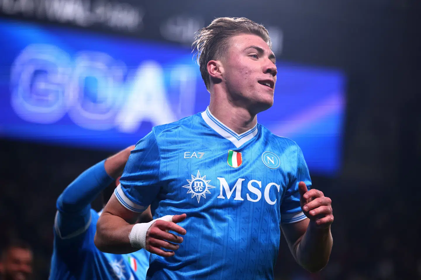 Rasmus Højlund har scoret syv gange i 18 optrædener for Napoli.