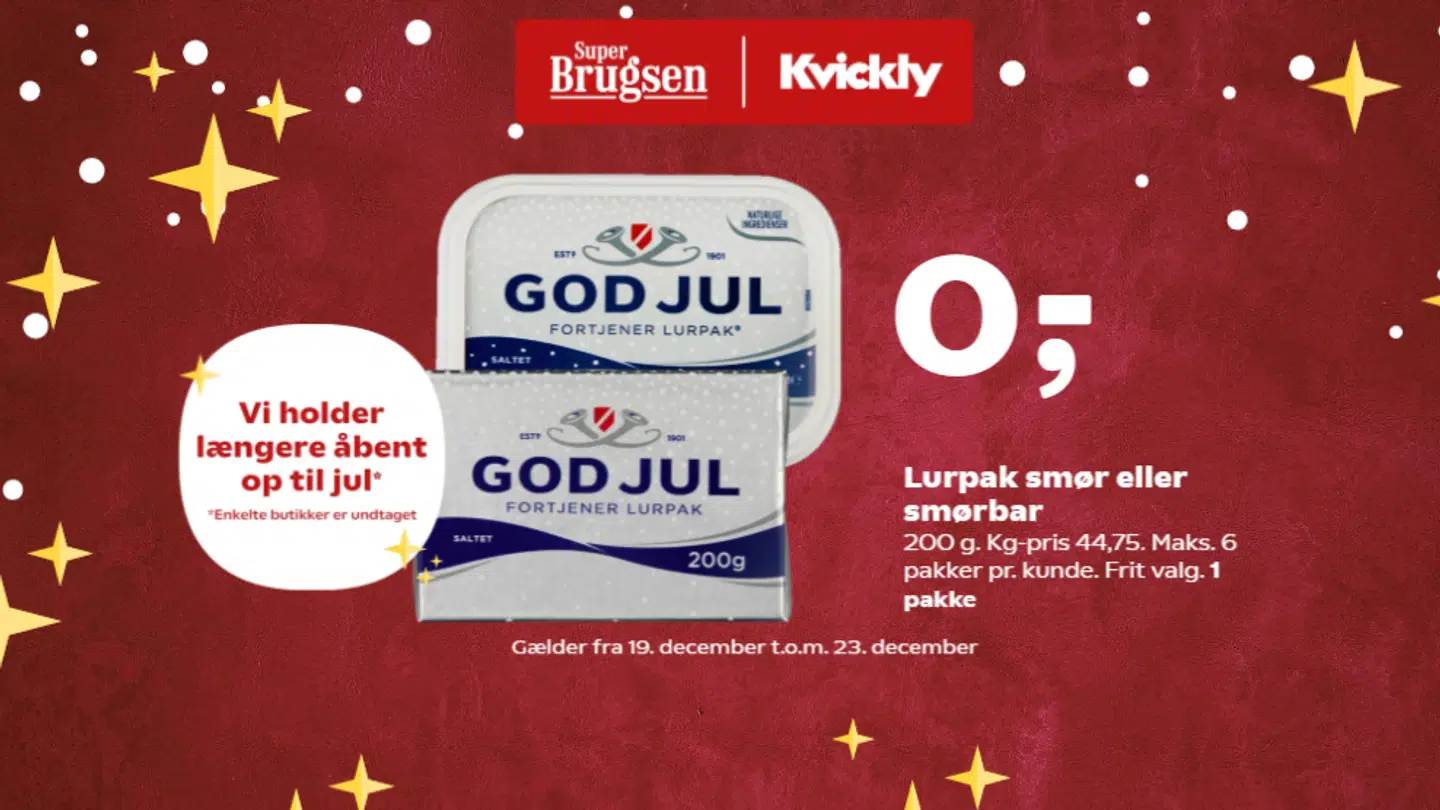 Her ses vilde smør-tilbud.