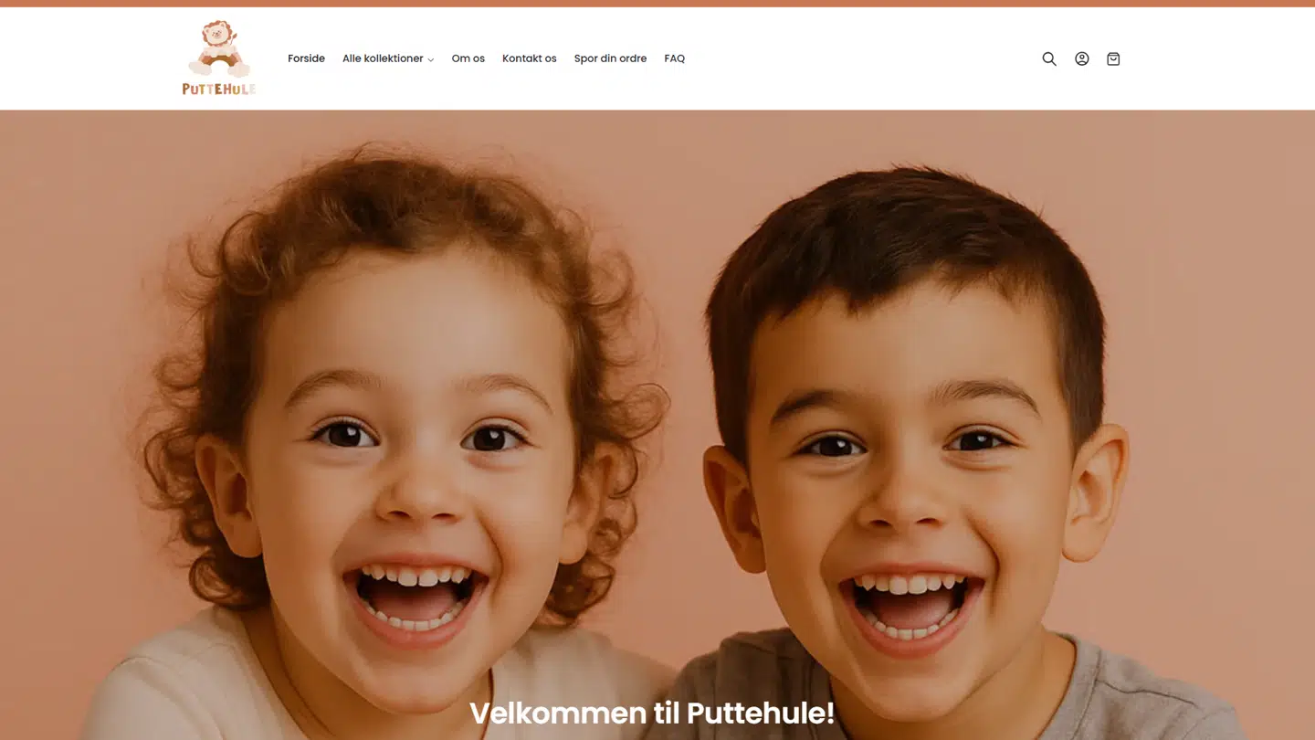 Sådan ser Puttehulens hjemmeside ud.