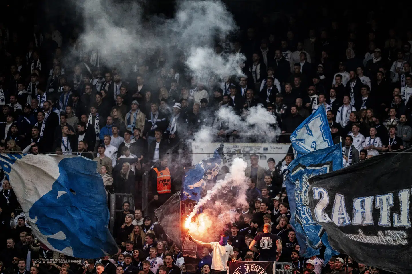 FC København fradømmes retten til at have tilskuere på Nedre Sektion 12, når holdet i februar møder Viborg i pokalsemifinalen. (Arkivfoto).