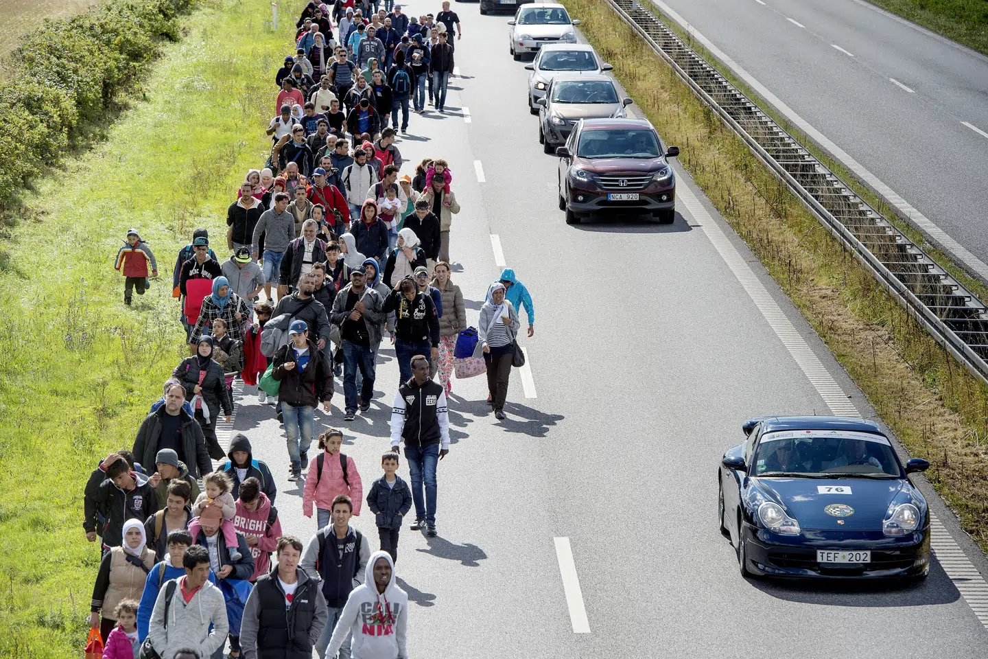 For ti år siden vandrede syrere på motorvejene i hobetal som en del af en global flygtninge- og migrantstrøm, der blev udløst af borgerkrigen i Syrien. (Arkivfoto).