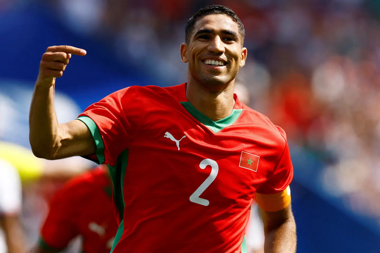 Stjernespilleren Achraf Hakimi var med til at vinde OL-bronze med Marokko sidste år i Paris. For tre år siden var han med til at føre Marokko helt frem til semifinalen ved VM. Hakimi er efter en skade blevet klar til de forestående afrikanske mesterskaber på hjemmebane. (Arkivfoto).
