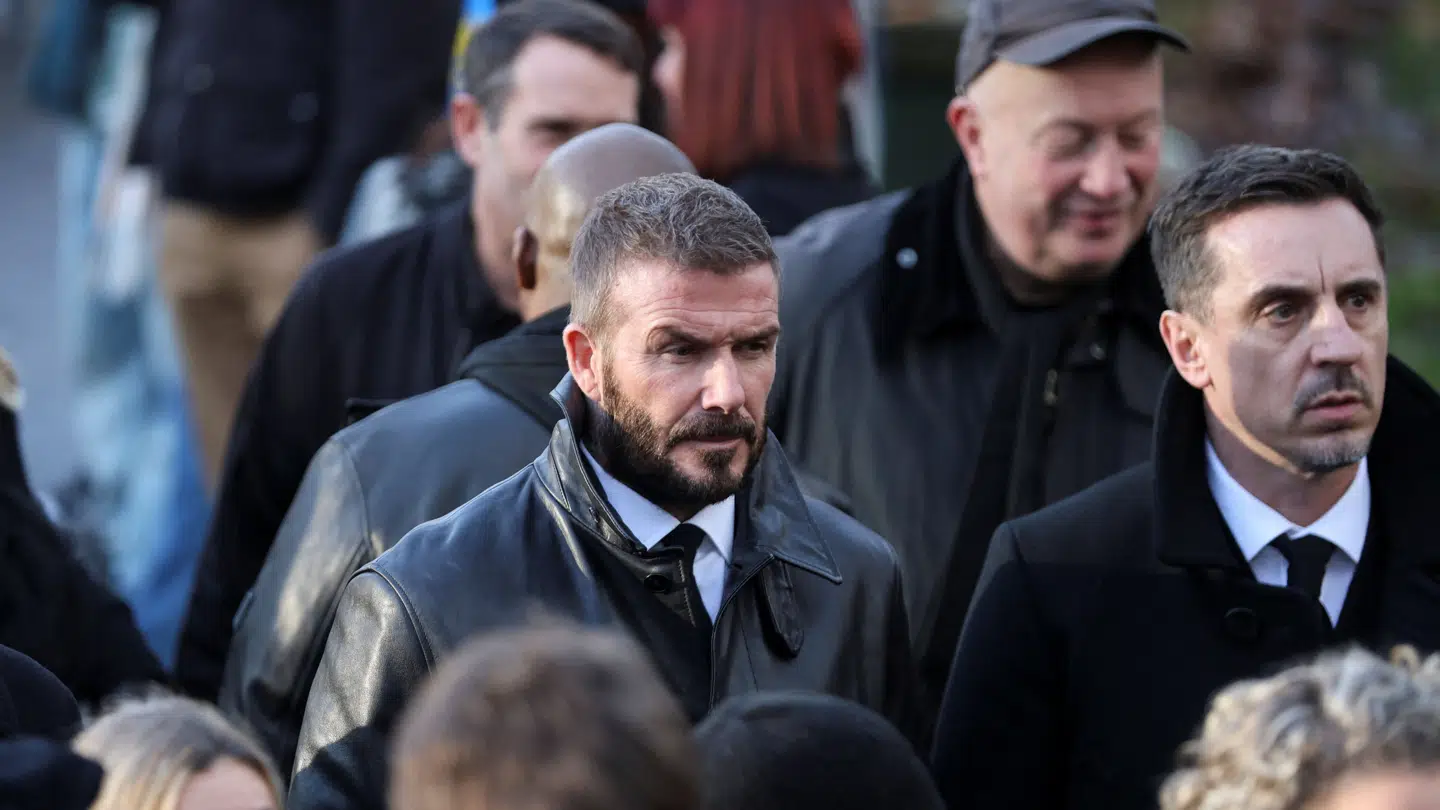 Manchester United-legenderne David Beckham og Gary Neville deltog.