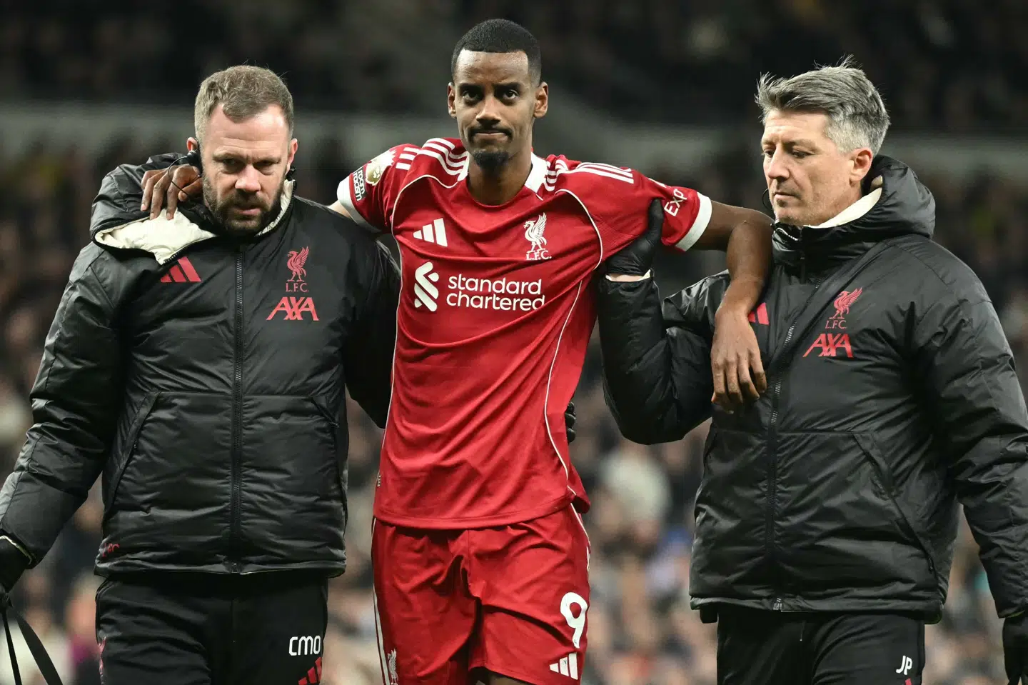 Alexander Isak scorede mod Tottenham, men svenskeren blev i samme moment skadet. (Arkivfoto).