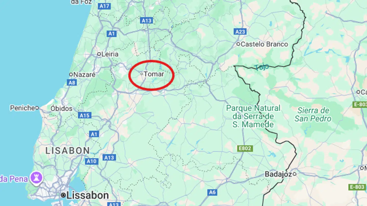 Drabet skete i byen Tomar i Portugal.