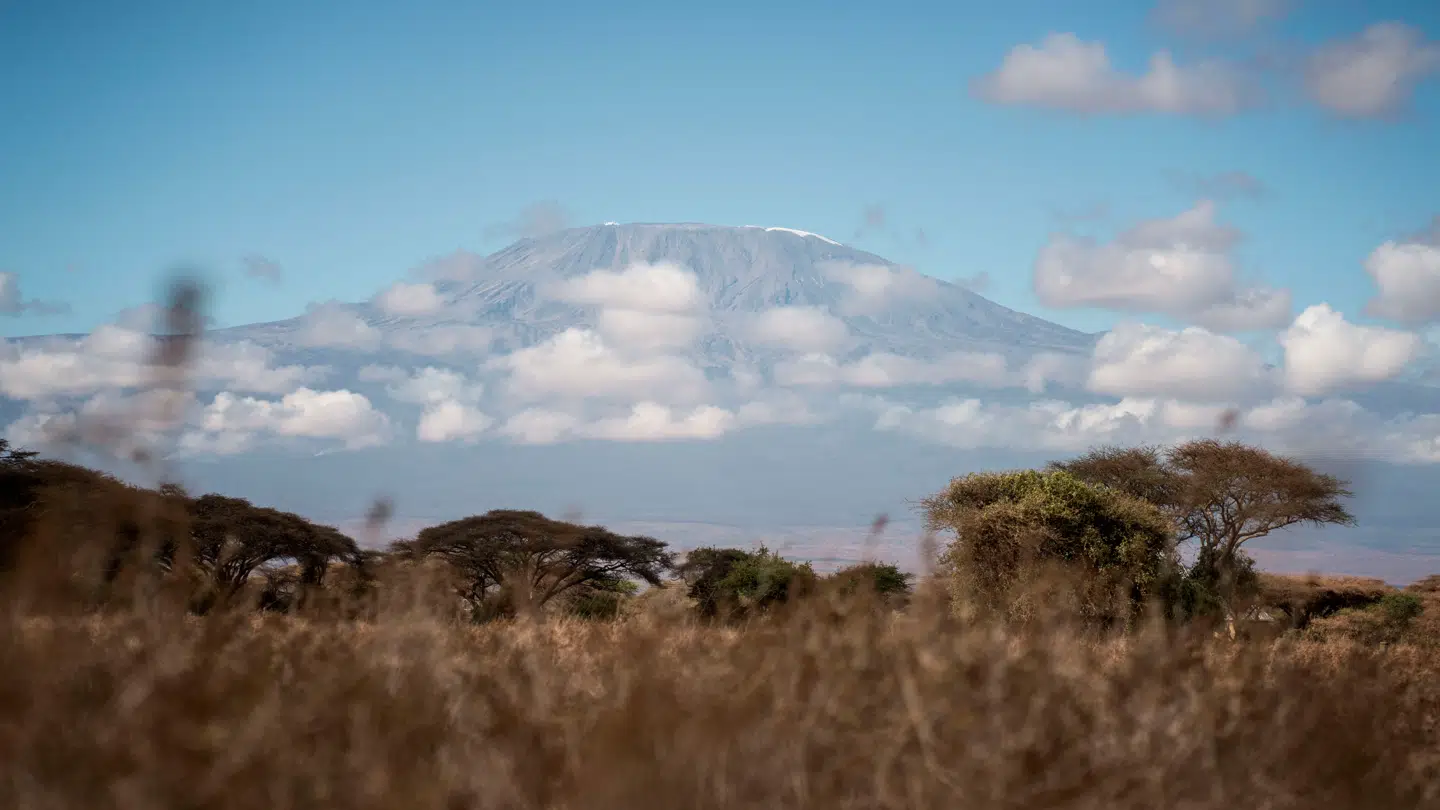 Kilimanjaro-bjerget fotograferet i 2022. Det er Afrikas højeste bjerg.