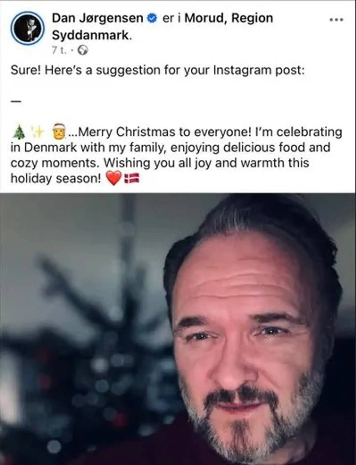 Her ses det nu slettede opslag fra Facebook.