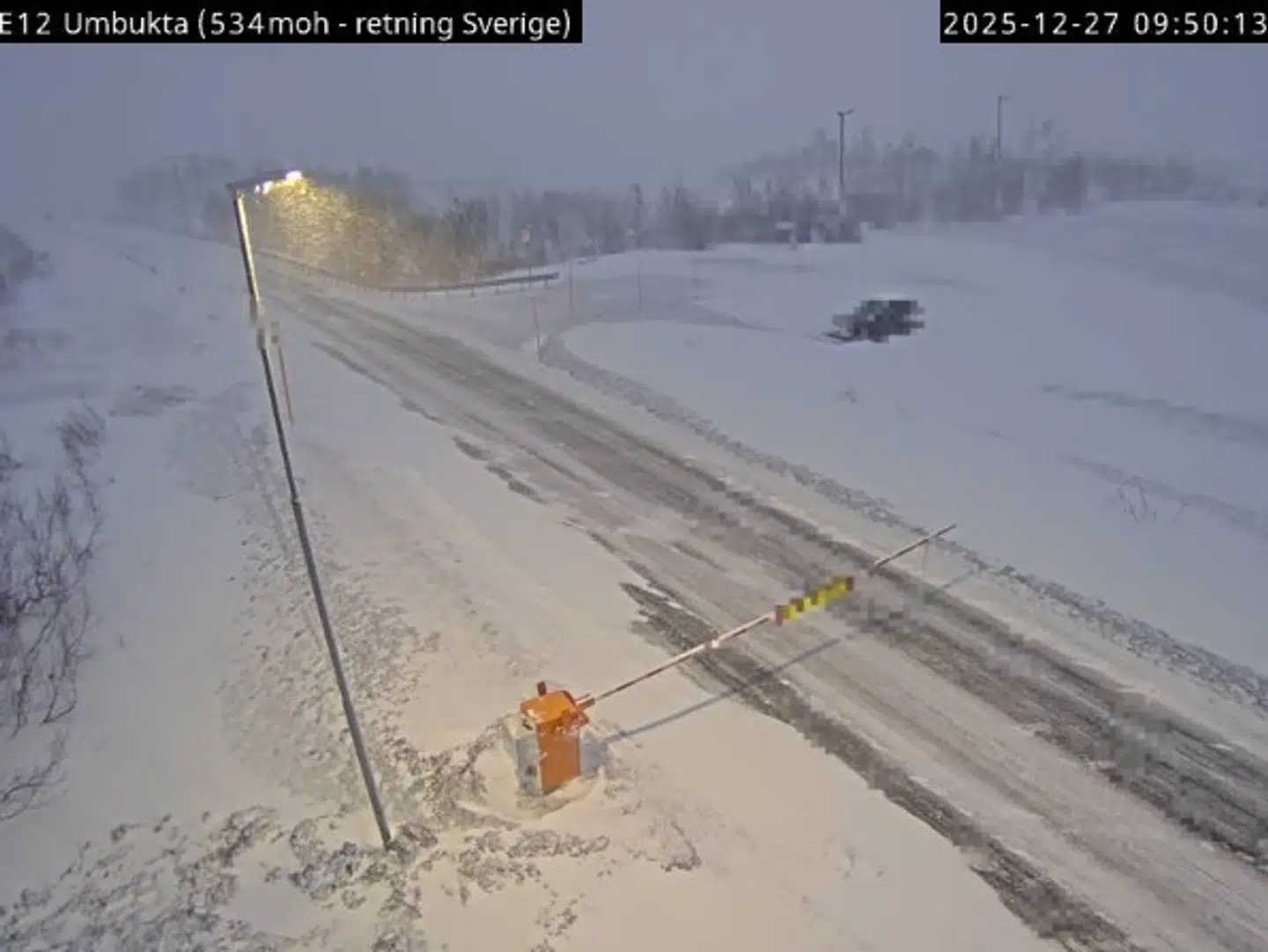 Her ses et billede fra E12 Umbukta i Norge i retning mod Sverige.