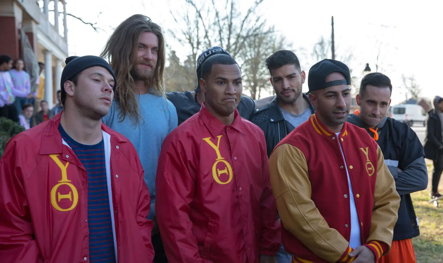 Mario Rodriquez (tredje fra højre) havde rollen som 'frat guy nummer 10' i Tyler Perry-filmen 'Boo! A Medea Halloween' fra 2016. Foto: Daniel McFadden / Lionsgate.