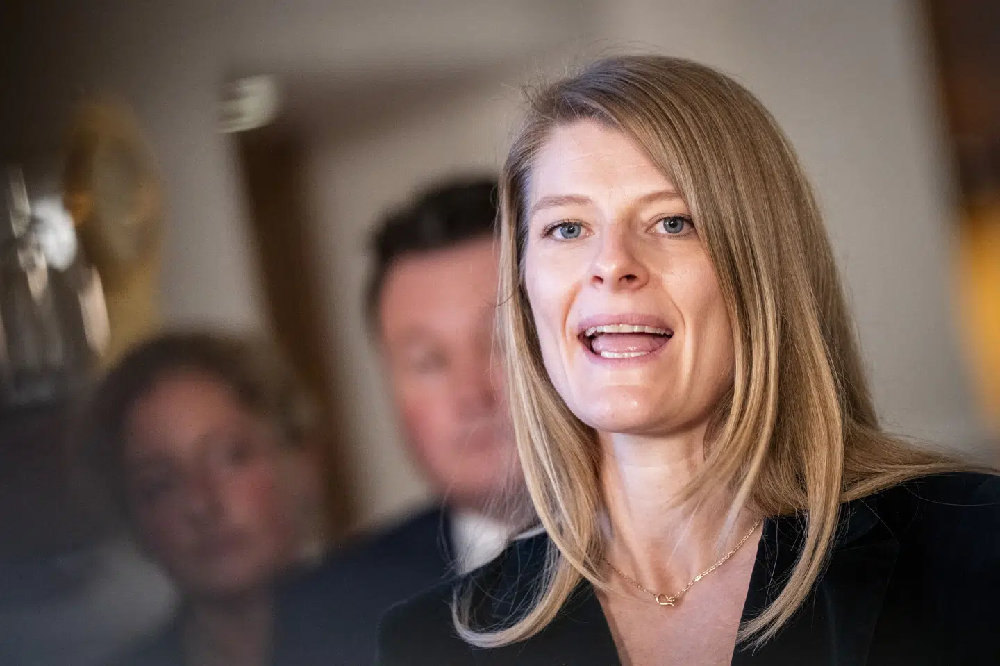 Regeringen forlænger kontrollen af kiosker frem til 2028 efter omfattende lovbrud. Ane Halsboe-Jørgensen (S) kalder udviklingen alvorlig. På billedet fra 24. oktober ses hun på et doorstep på Christiansborg. (Arkivfoto).