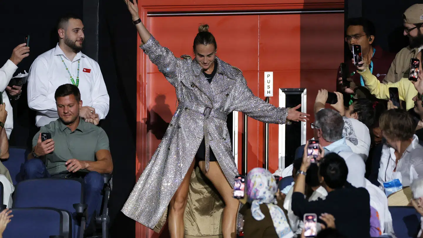 Aryna Sabalenka tabte søndagens showkamp i Dubai.