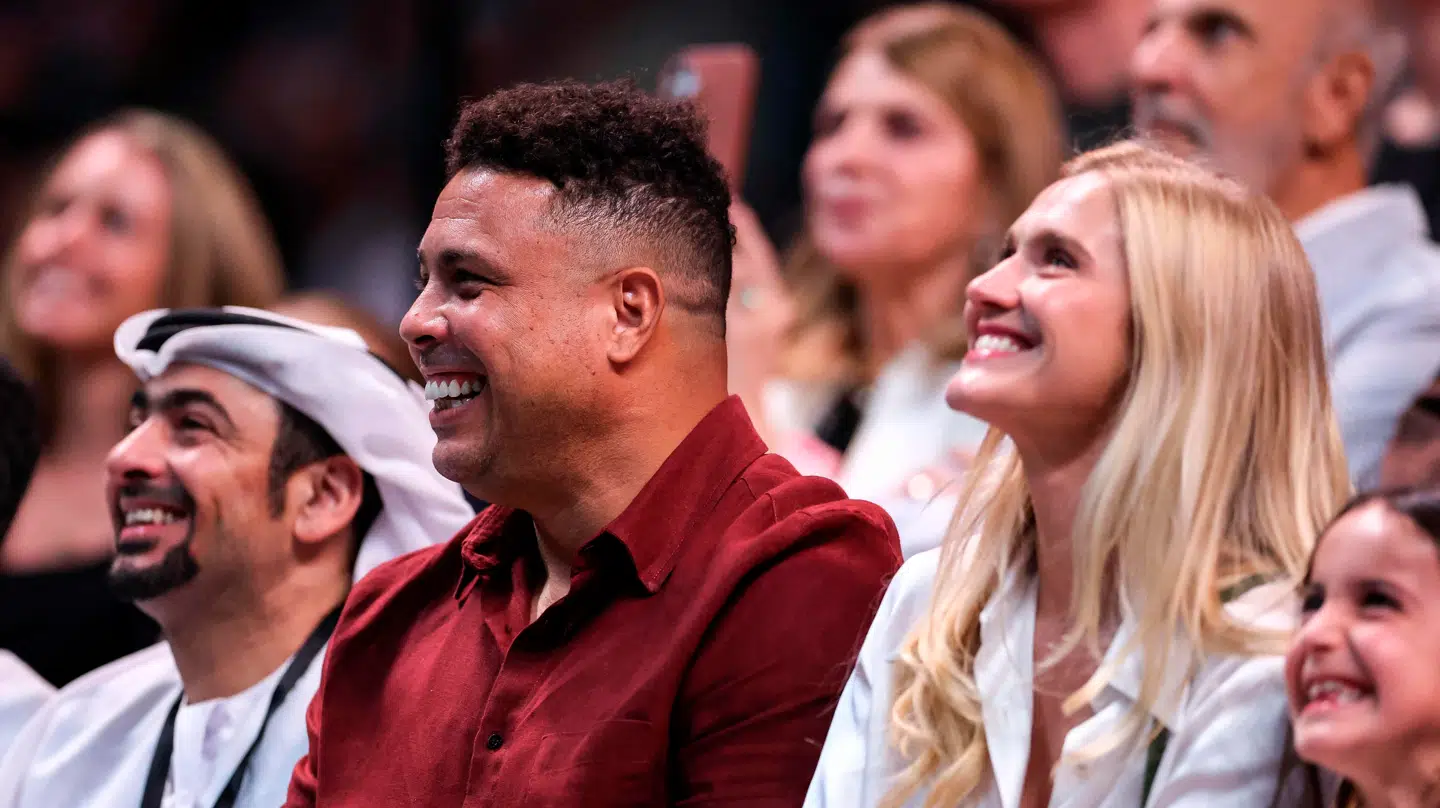 Brasilianske Ronaldo var på plads til den kontroversielle showkamp.