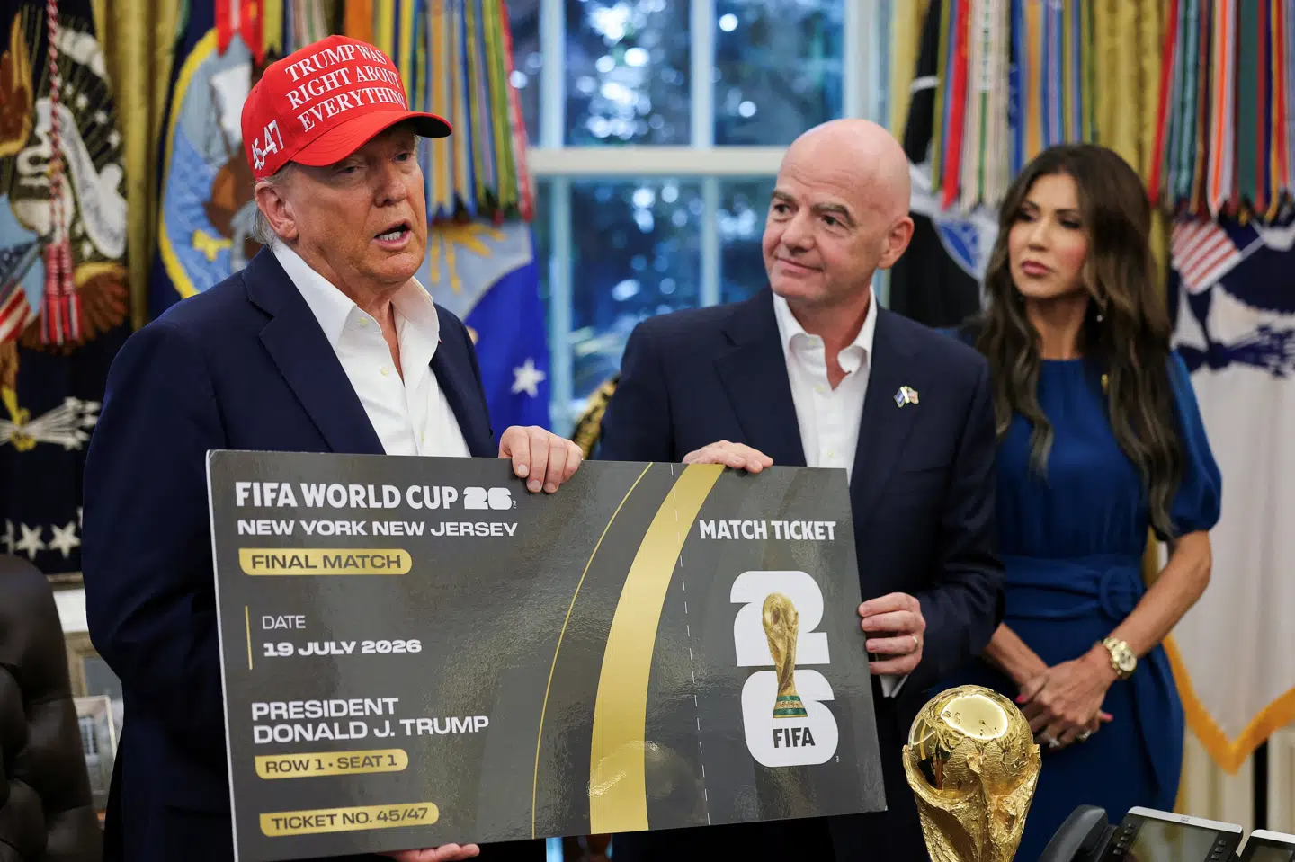 Donald Trump og Gianni Infantino har fået en nær relation forud for næste års fodbold-VM i Nordamerika. (Arkivfoto).