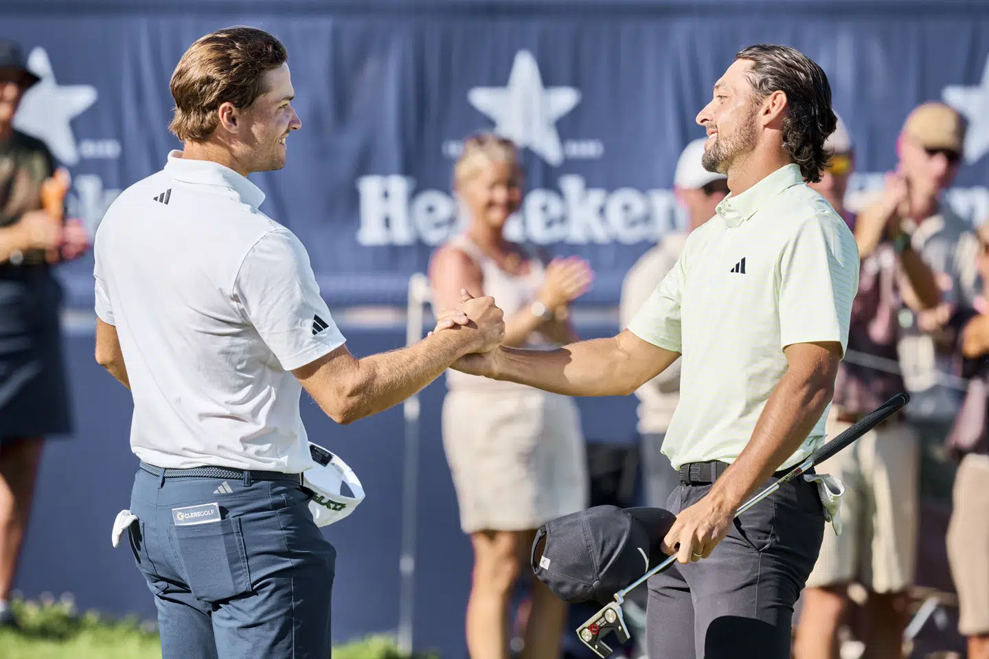 Rasmus Højgaard og Marco Penge blev henholdsvis nummer to og et ved Danish Golf Championship i august. (Arkivfoto).
