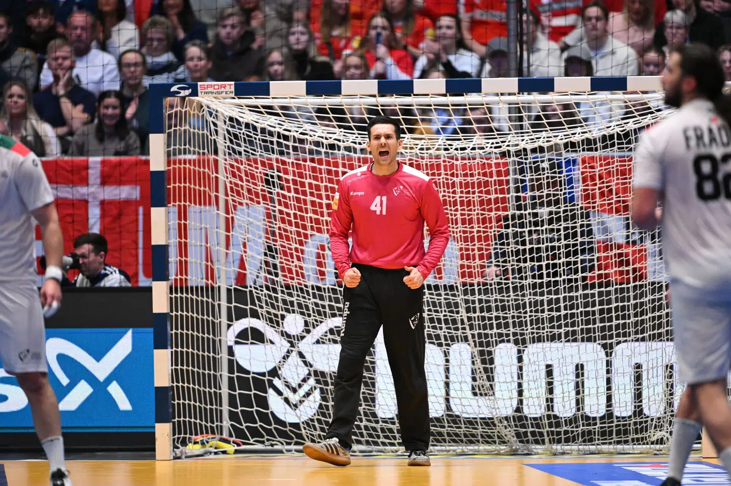 Gustavo Capdeville i mål for Portugal under bronzekampen mod Frankrig ved VM 2025 i Oslo. (Arkivfoto).