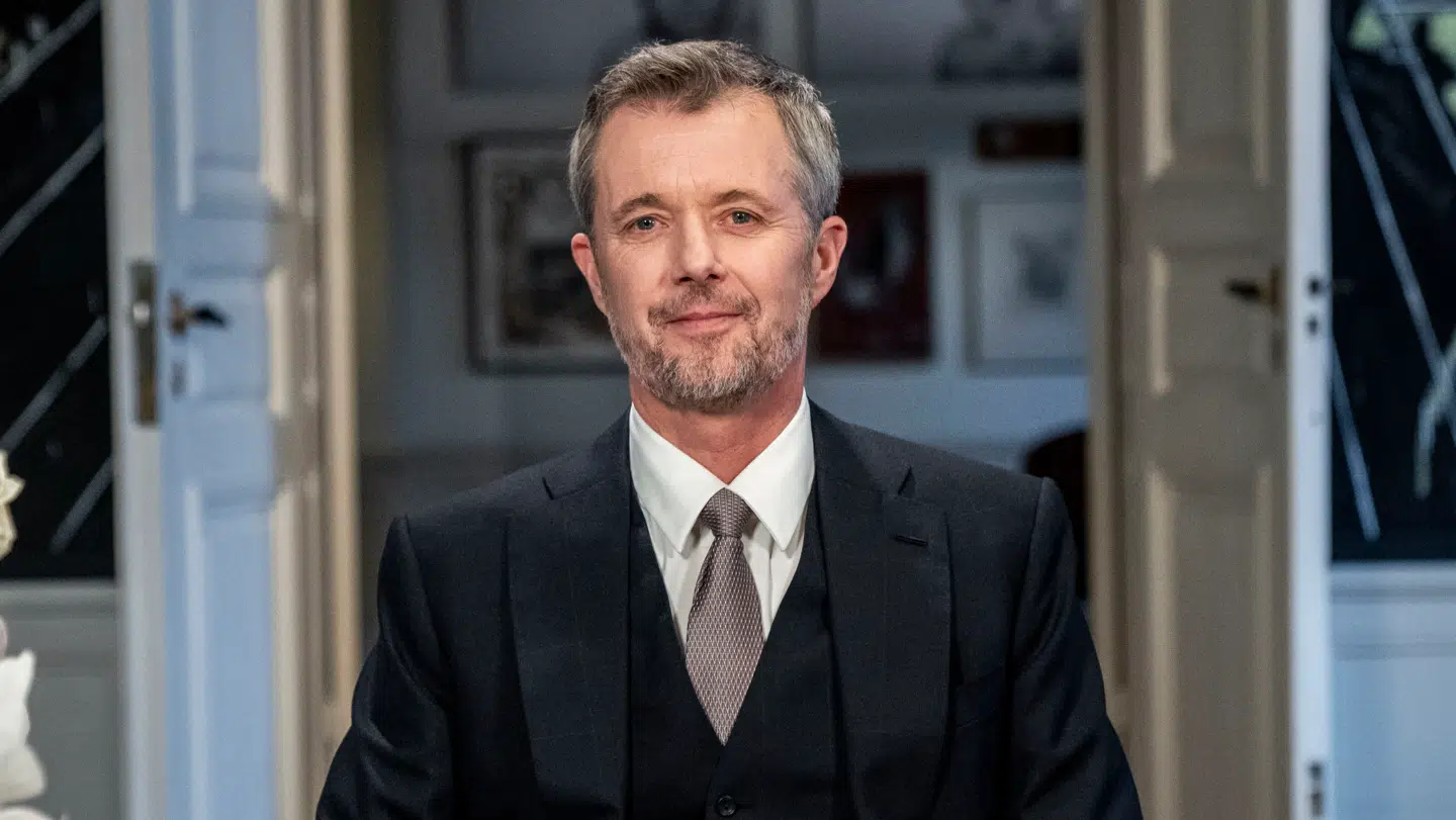 Kong Frederik fotograferet i forbindelse med sin første nytårstale sidste år.