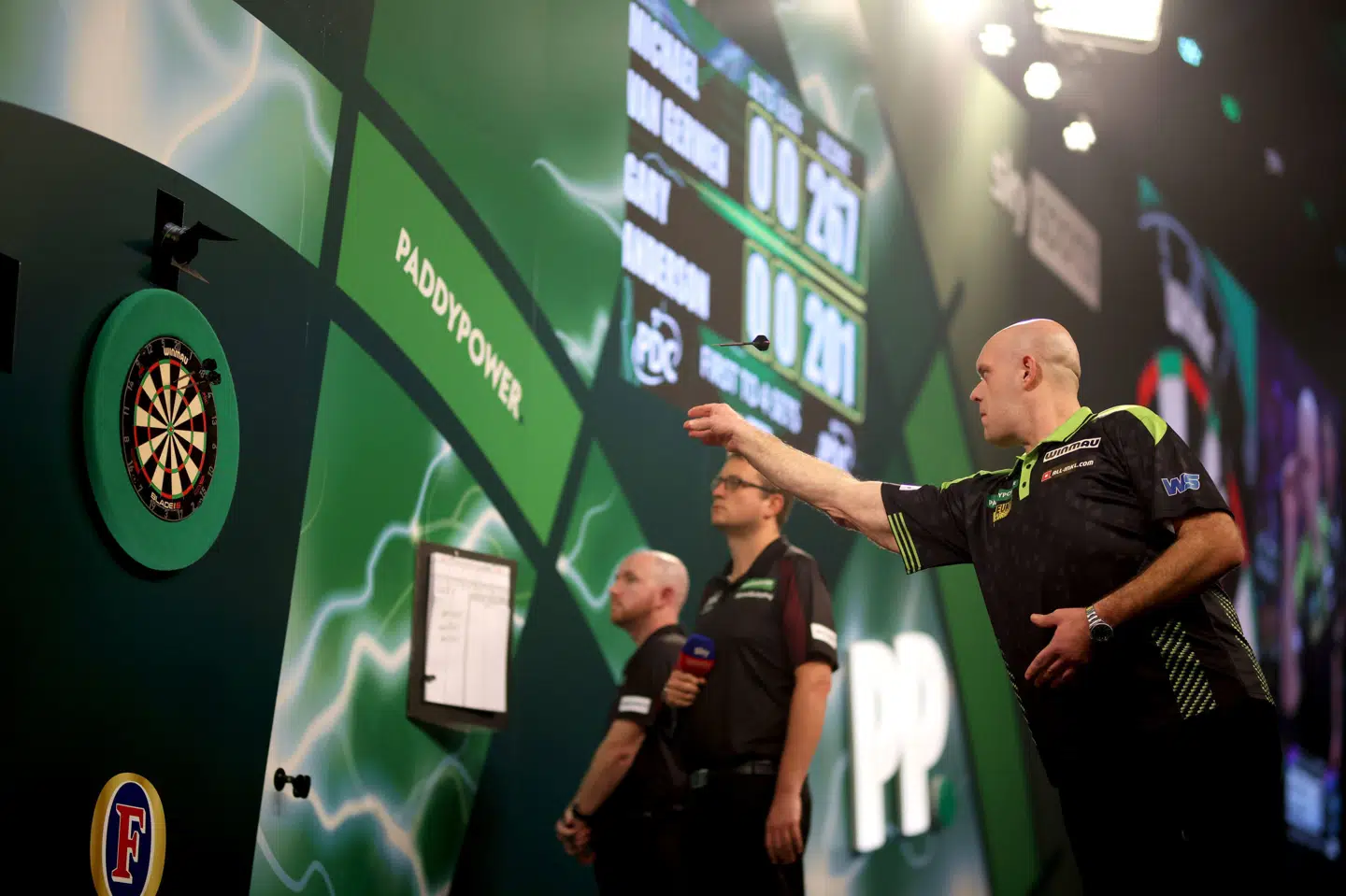 Michael van Gerwen tabte ottendedelsfinalen mod Gary Anderson.