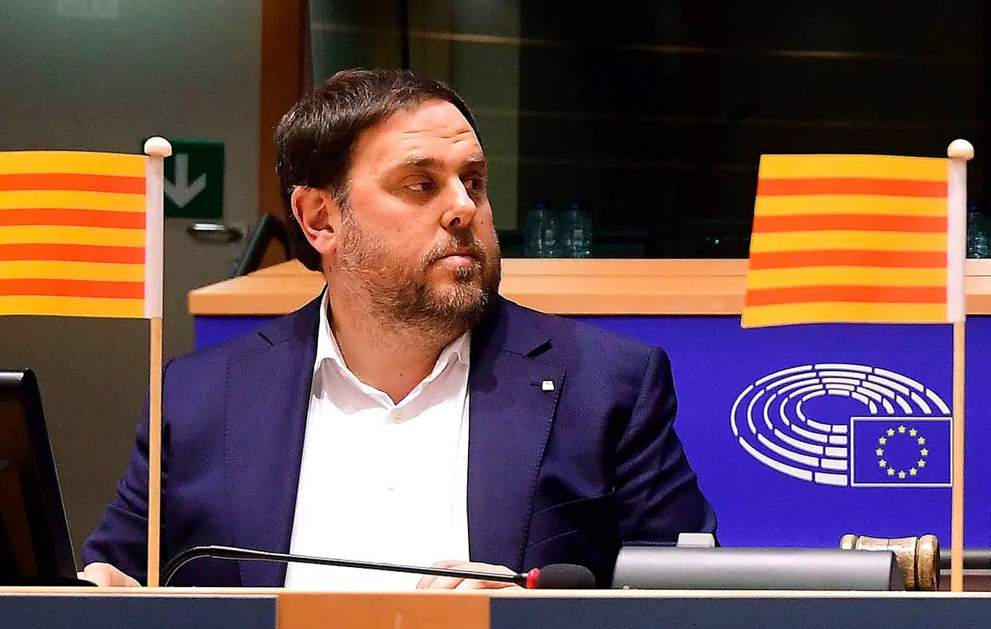 Separatistlederen, Oriol Junqueras, her fotograferet i Europa-Parlamentet i 2017, valgte modsat Carles Puigdemont at lade sig fængsle efter det mislykkede løsrivelsesforsøg. Hans partis støtte til centralregeringen i Madrid er led i en erkendelse af, at kun dialog kan give catalanerne større selvbestemmelse.