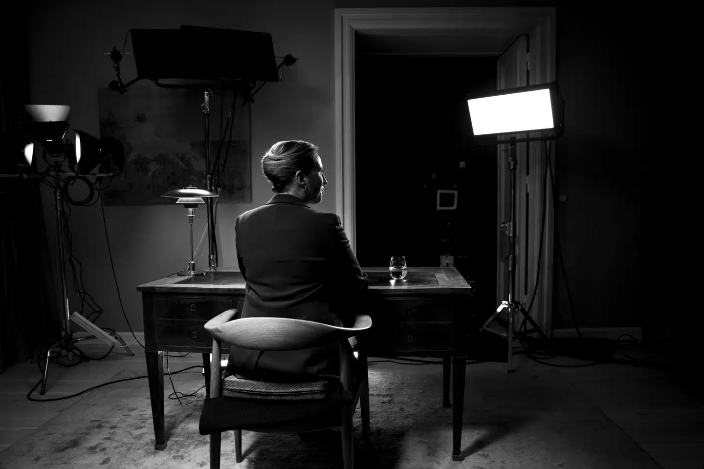 Statsminister Mette Frederiksen (S) holdt nytårstale på Marienborg i Kongens Lyngby.