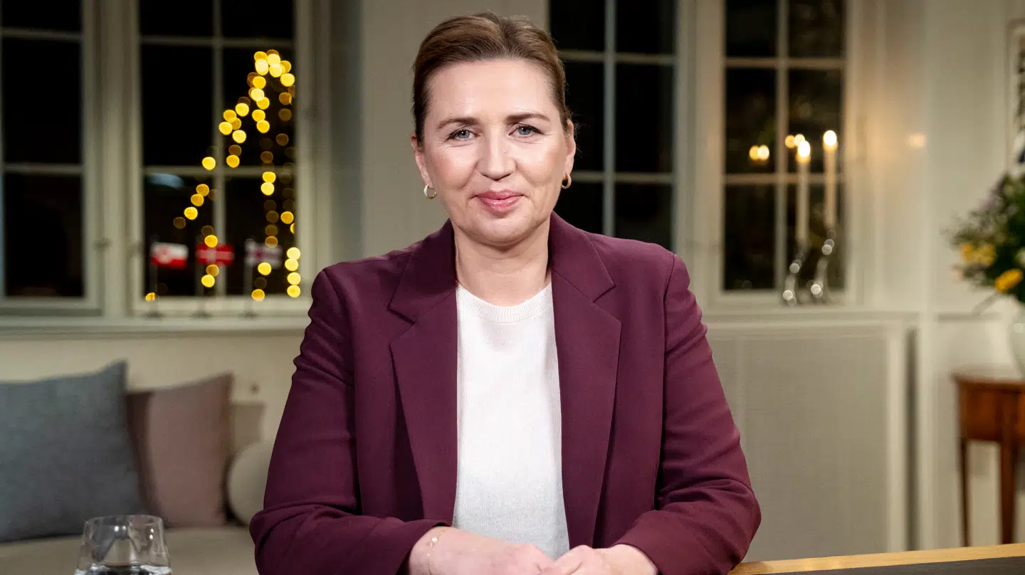 Statsminister Mette Frederiksen (S) holder nytårstale på Marienborg i Kongens Lyngby, torsdag den 1. januar 2026.