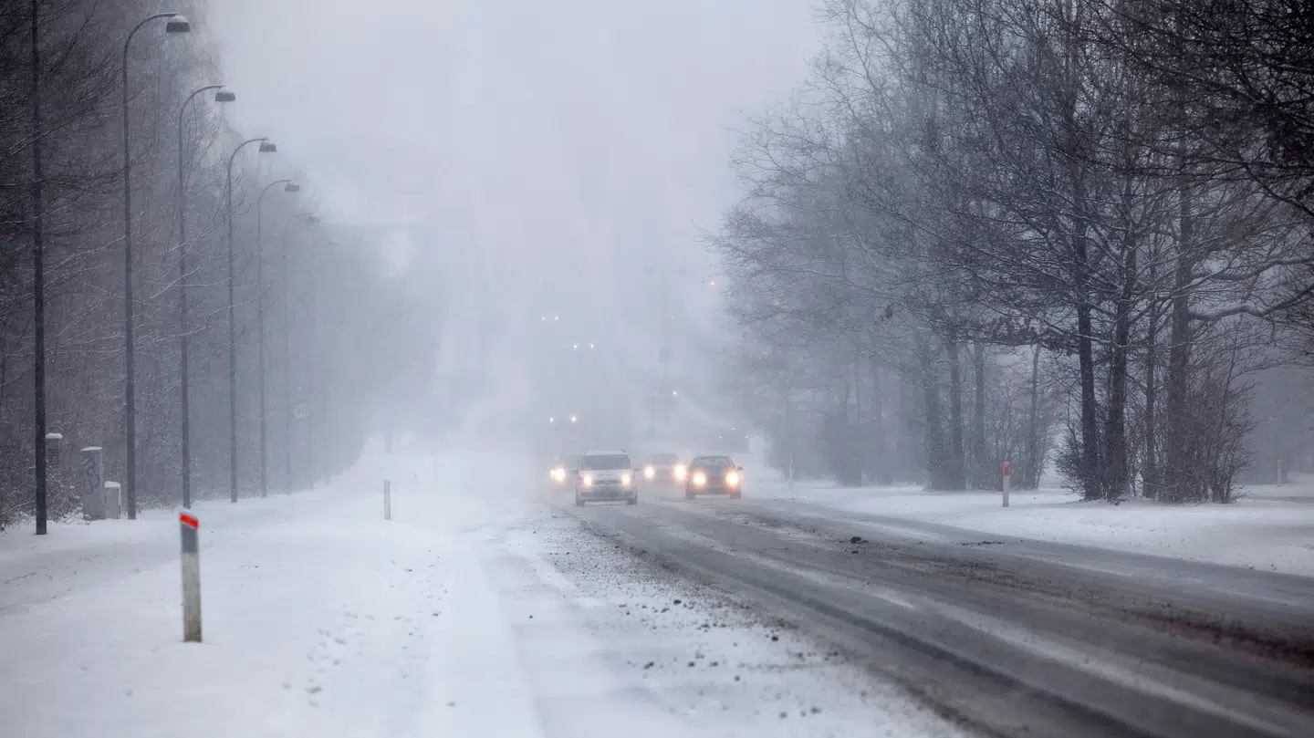 Der er sne på vej til Danmark.