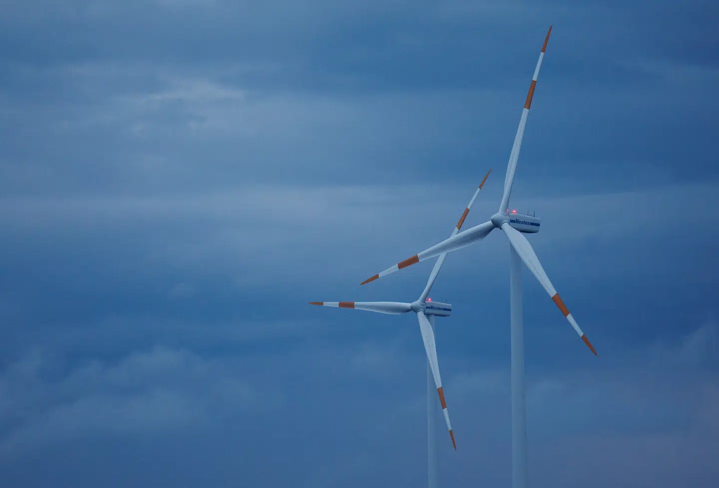 FILE PHOTO: A view of wind turbines of Vestas wind systems at a wind farm, in Biegen, Germany August 31, 2023. REUTERS/Lisi Niesner/File Photo