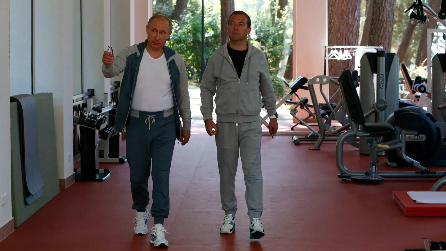 Vladimir Putin og Dmitry Medvedev.