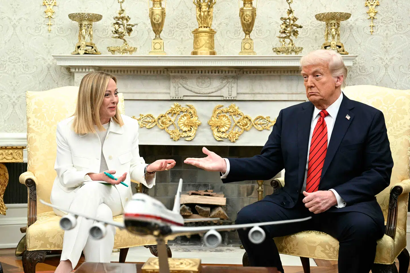 Donald Trump og Italiens premierminister, Giorgia Meloni.