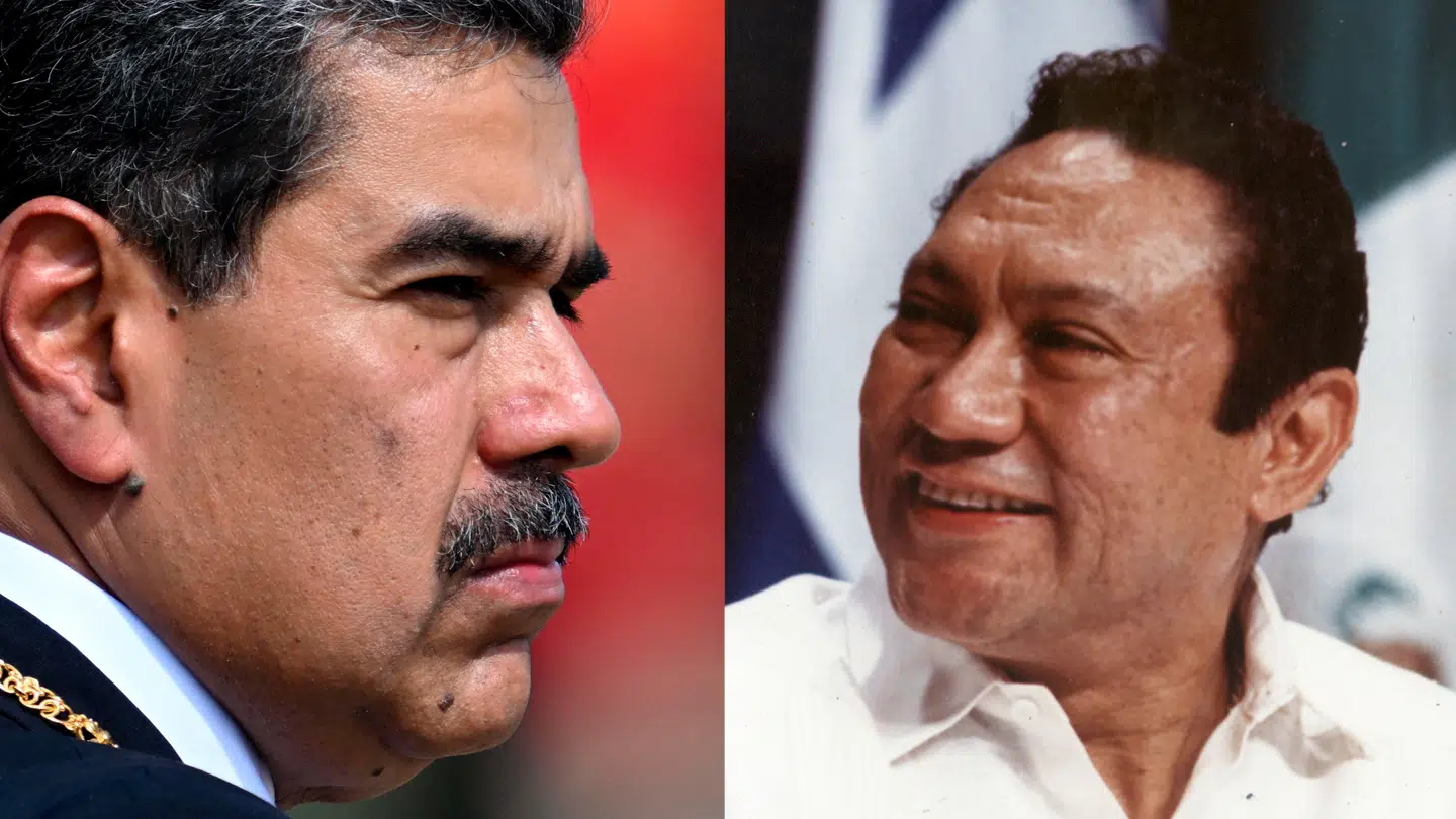 Nicolás Maduro blev pågrebet af amerikanske specialtropper nøjagtig 35 år efter, at Panamas diktator Manuel Noriega (til højre) blev arresteret, ligeledes af amerikanske tropper.
