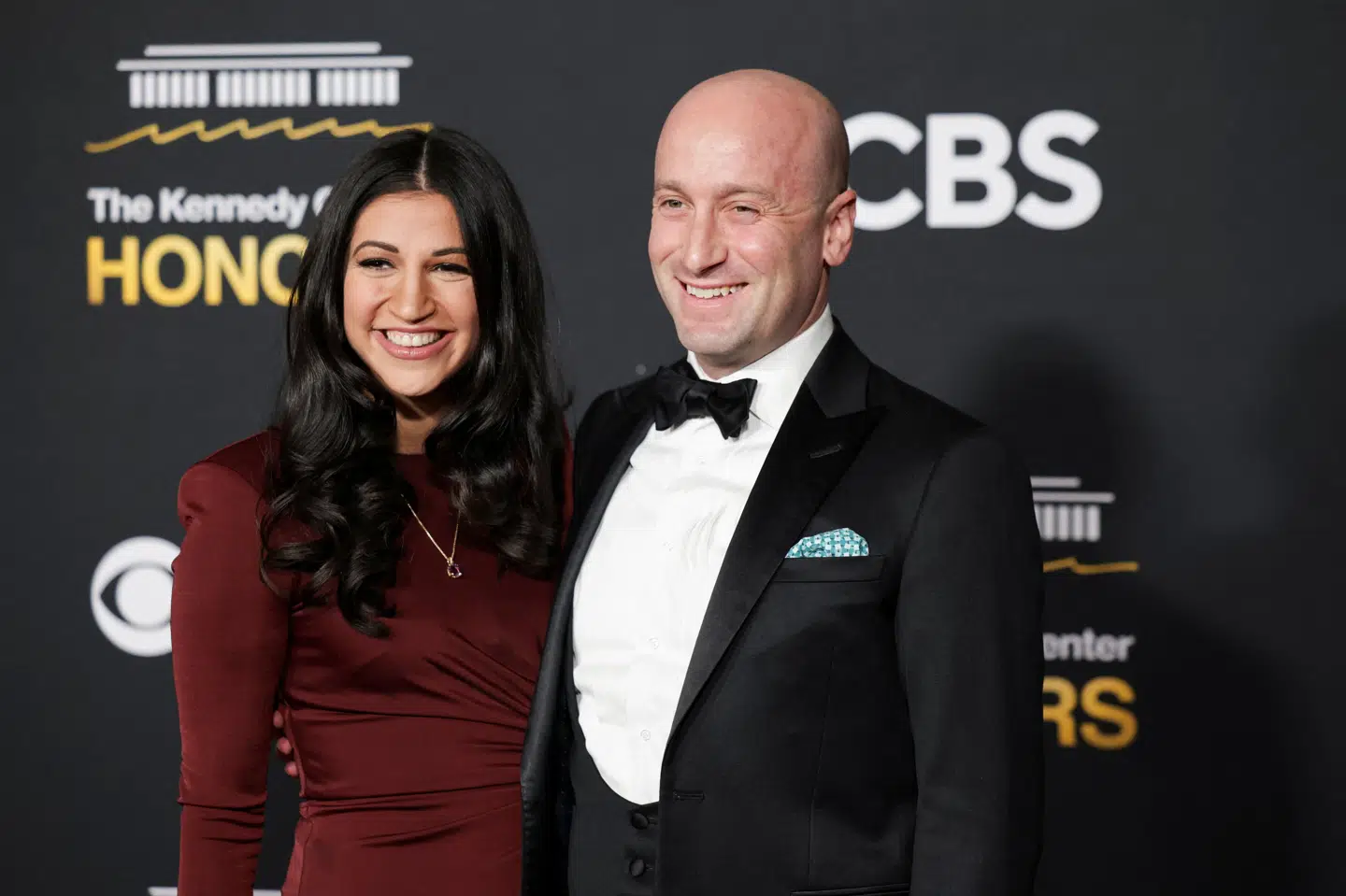 Katie Miller, der tidligere har været talsperson i Trump-administrationen, ses sammen med sin mand, Stephen Miller, der er vicestabschef i Det Hvide Hus. (Arkivfoto).