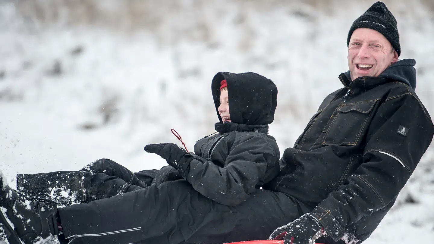 Vinterhygge på Hedeland Skicenters alpine skianlæg i Roskilde (arkivbillede)