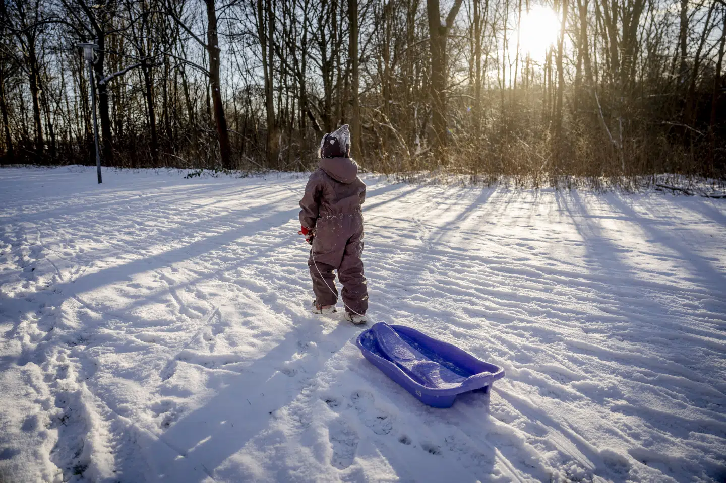 Sne og frost har ramt landet, og særligt borgerne i Roskilde stod mandag op til en kold morgen med minus 16,2 grader. Billedet her er fra søndag, og det er taget i Køge.