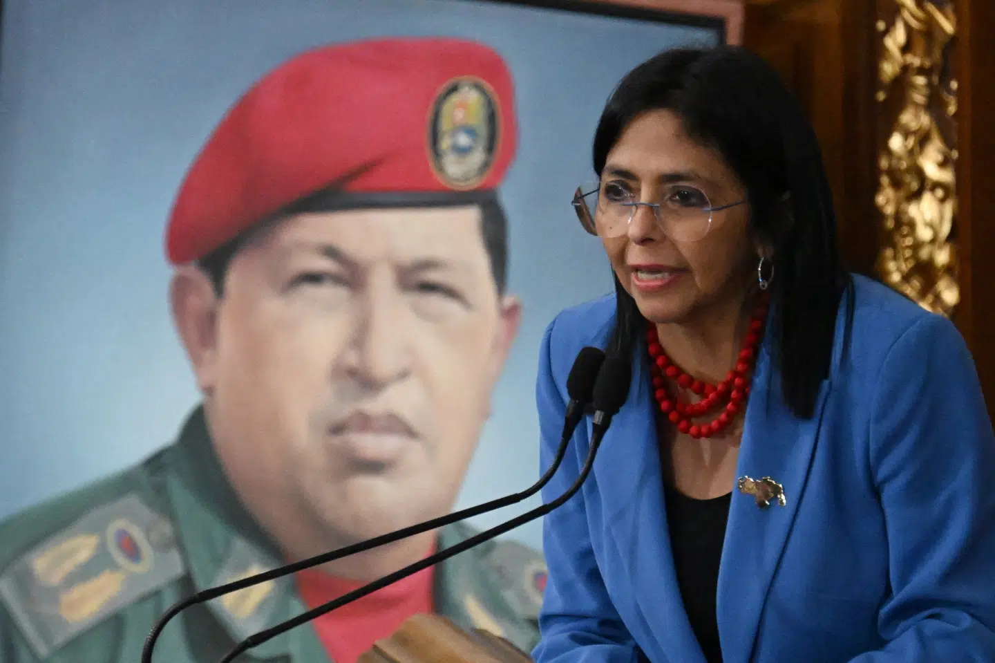 Vicepræsident Delcy Rodriguez træder et skridt op i det politiske hierarki i Venezuela - i hvert fald midlertidigt. (Arkivfoto).