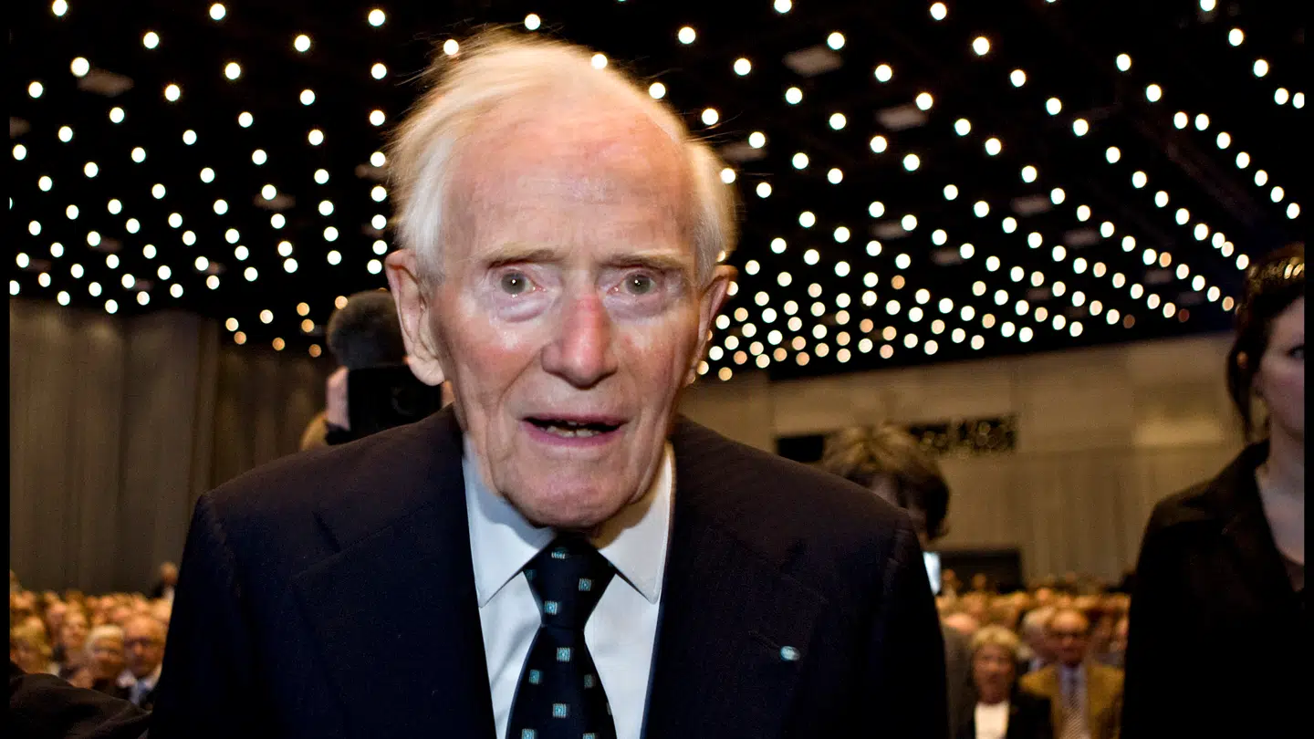 Her ses Mærsk Mc-Kinney Møller under en generalforsamling i AP Møller Mærsk i 2009. Han døde i 2012, hvor han var fyldt 98 år.