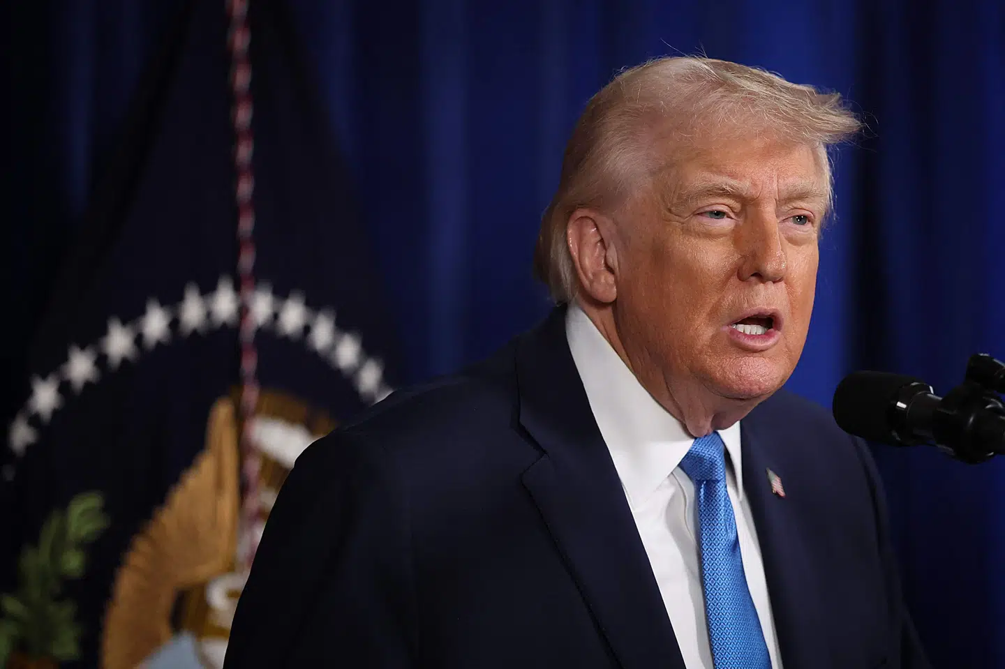 På et pressemøde i Mar-a-Lago sagde Donald Trump lørdag, at USA vil "styre" Venezuela. Flertallet af de republikanske vælgere bakker ifølge meningsmåling op om amerikansk udenrigspolitik, der indbefatter udøvelsen af indflydelse på USA's nabolande. (Arkivfoto).