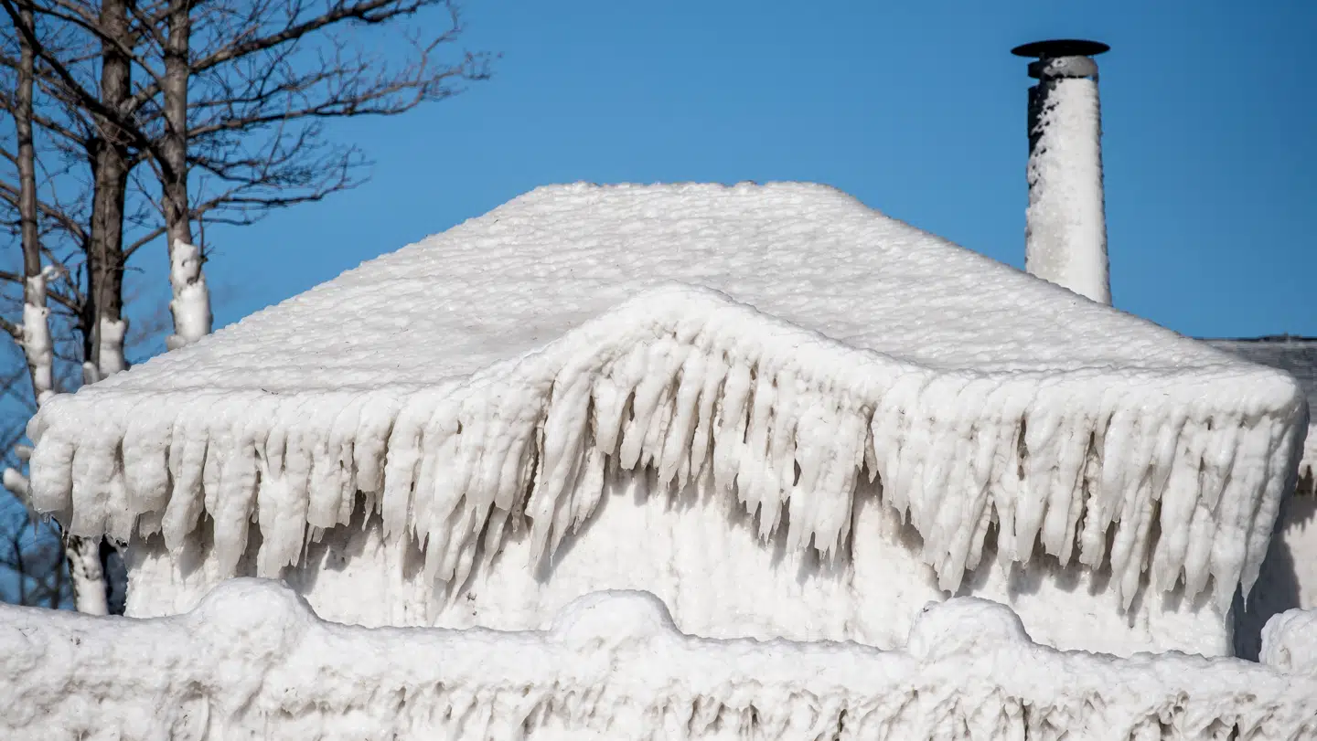Sådan her så der ud ved Faxe Kyst i marts 2018.