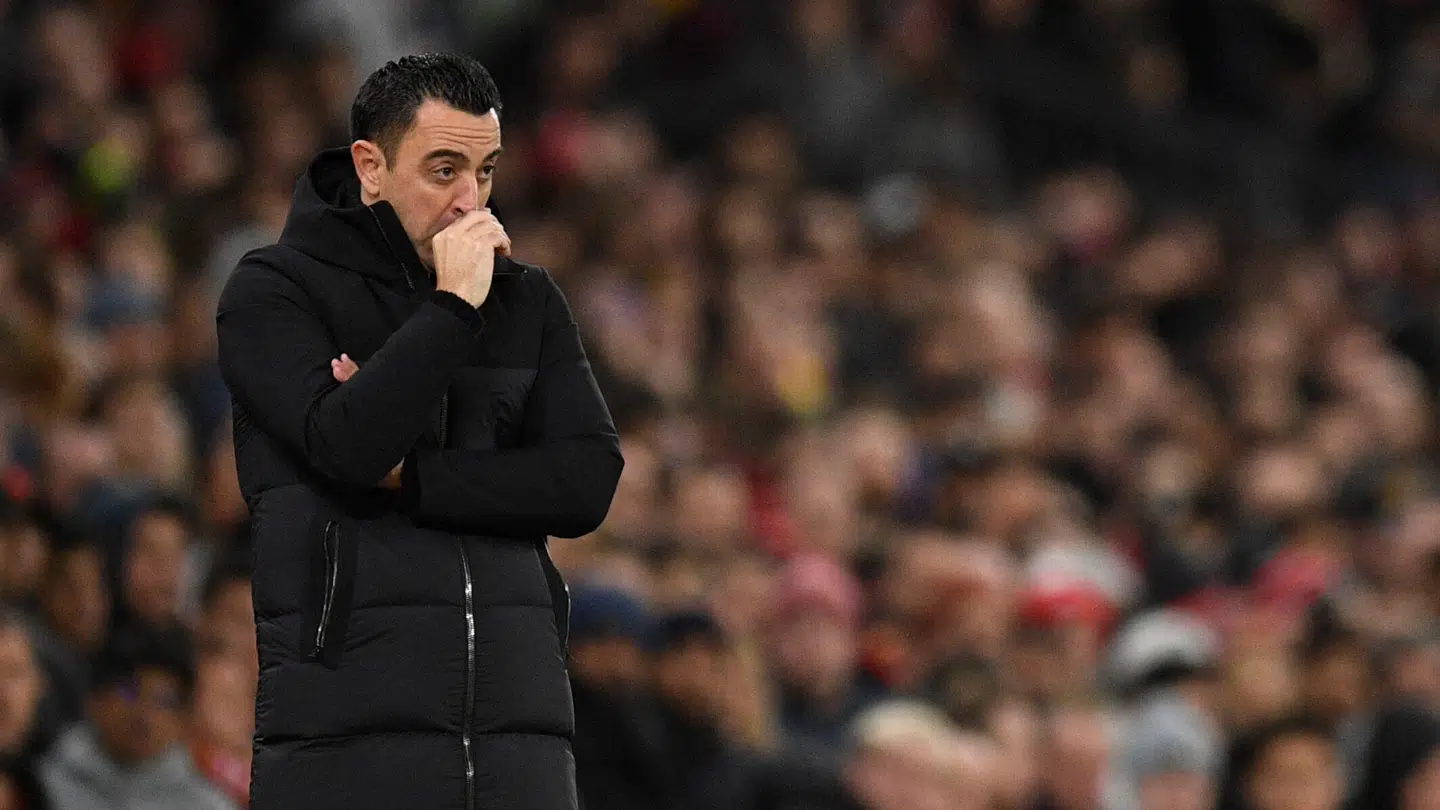Xavi var på Old Trafford i 2023, da han stod i spidsen for Barcelona.
