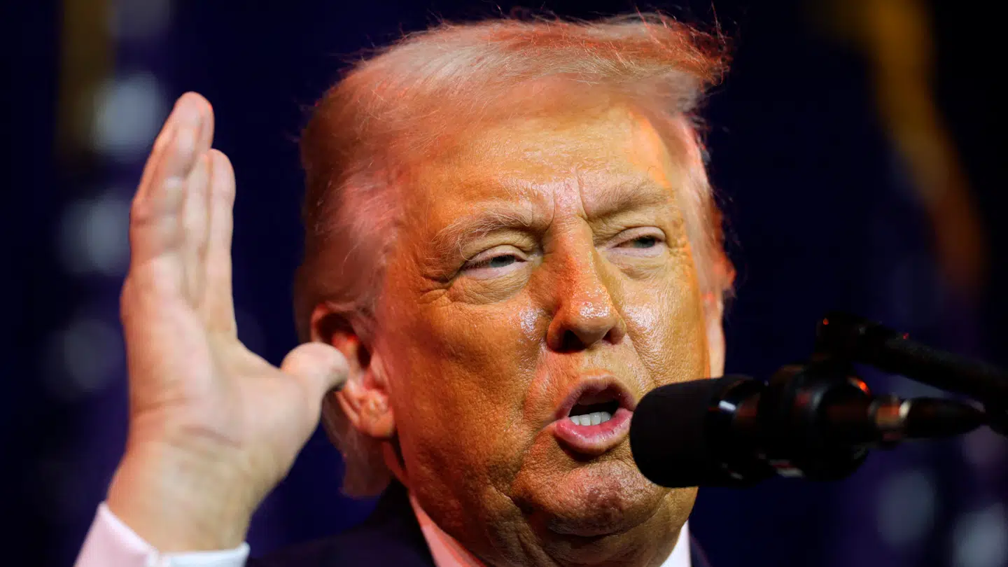 Donald Trump på talerstolen tirsdag.