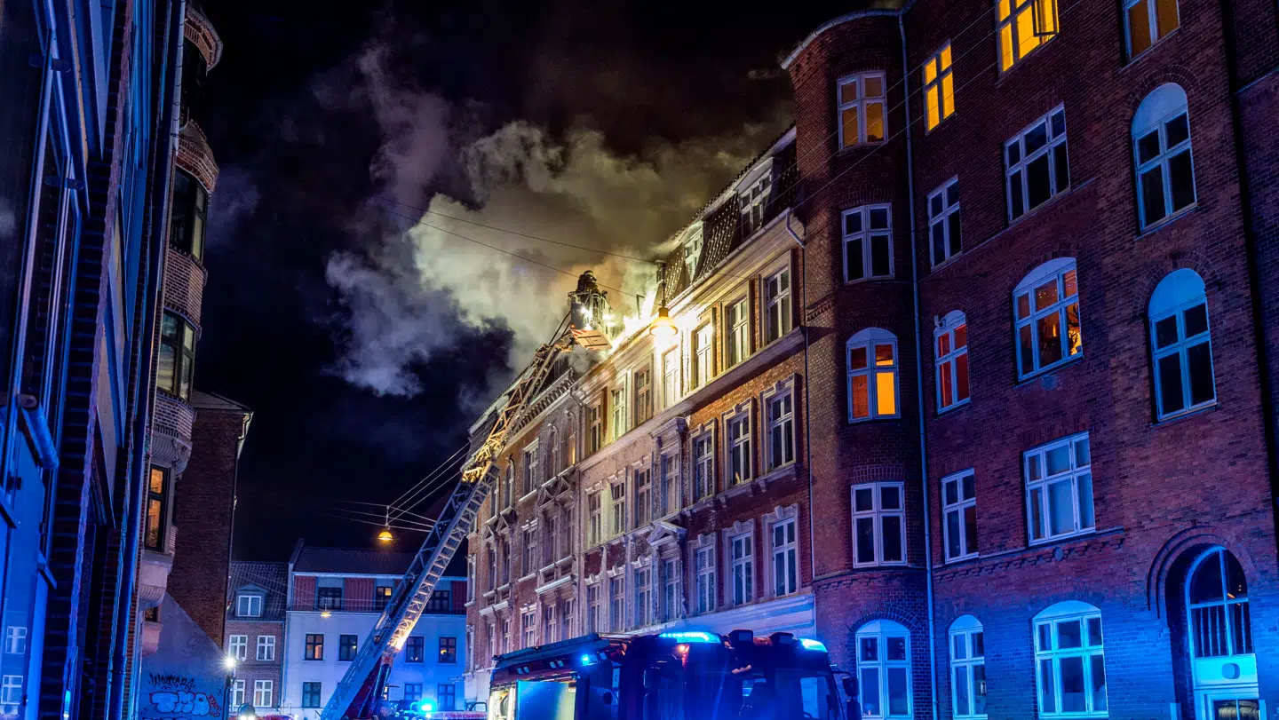 Kraftig lejlighed brand på Lærdalsgade i København, onsdag den 7. januar 2026.