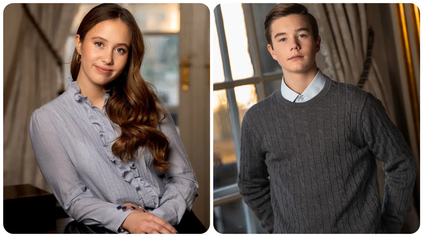 Der er blevet udgivet tre fælles billeder og to individuelle portrætter af hver af prinsesse Josephine og prins Vincent. Fotos: Kongehuset