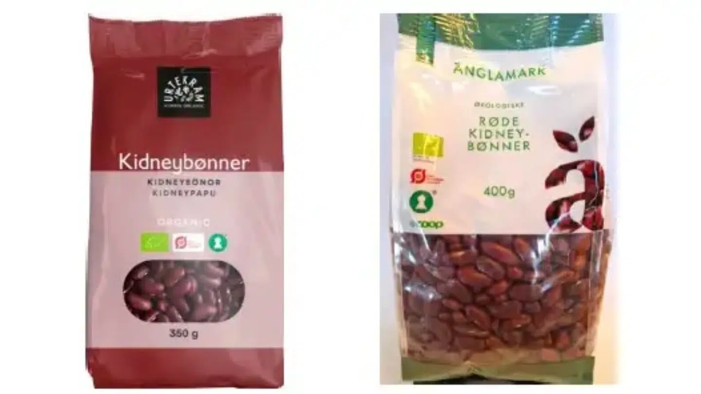 Det er disse to varer, som Midsona tilbagekalder.