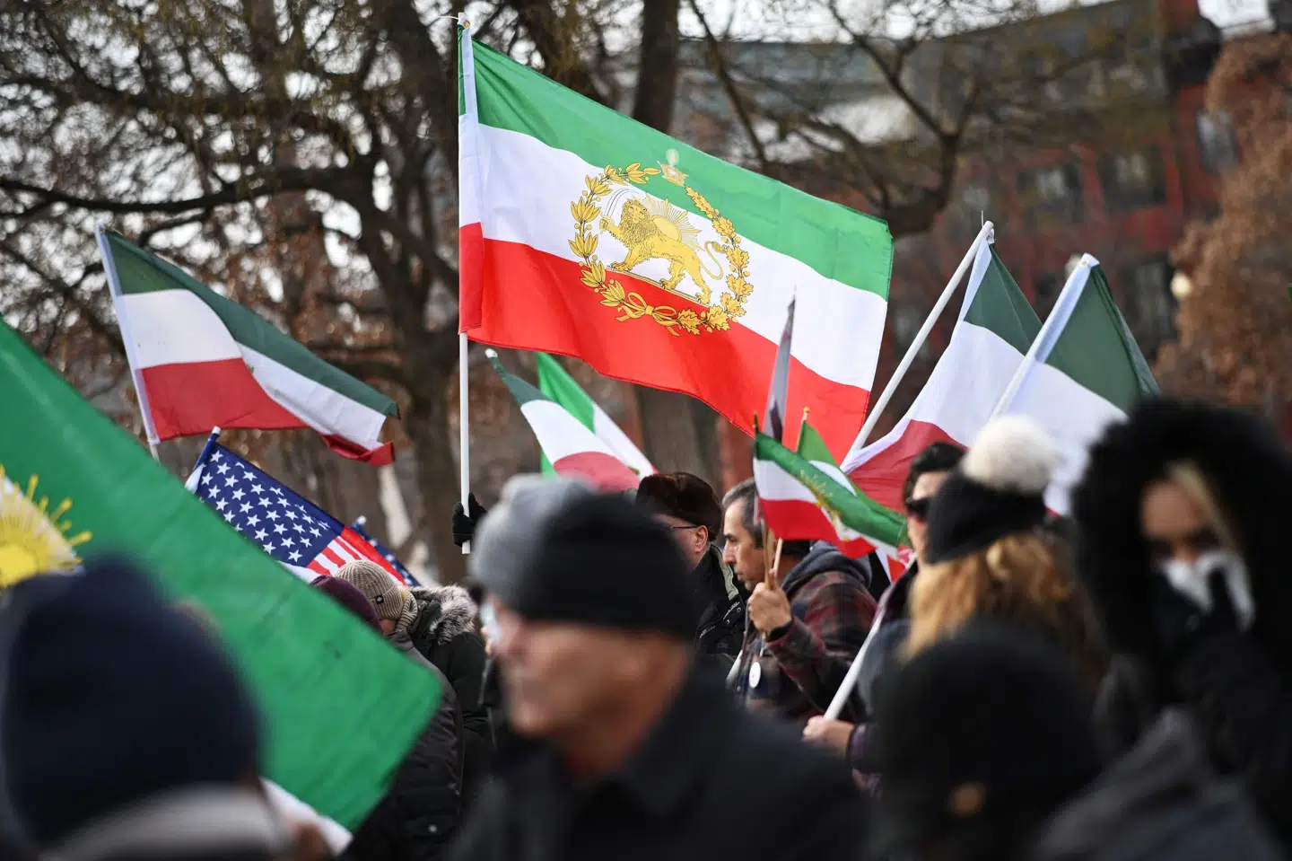 I USA's hovedstad, Washington D.C., har folk i løbet af ugen været på gaden for at vise støtte til demonstranterne i Iran. (Arkivfoto).