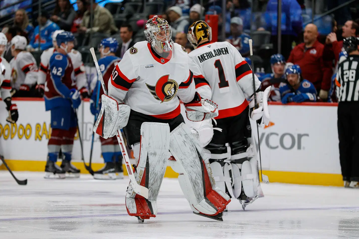 Mads Søgaard blev skiftet ind til sin sæsondebut for Ottawa, men blev skiftet ud igen efter at være blevet skudt i sænk.