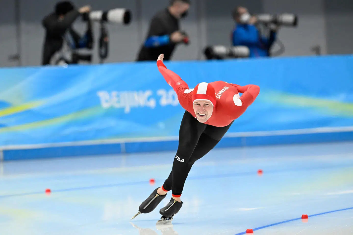Viktor Hald Thorup skal have slebet skøjterne, inden han skal til OL i februar. (Arkivfoto).