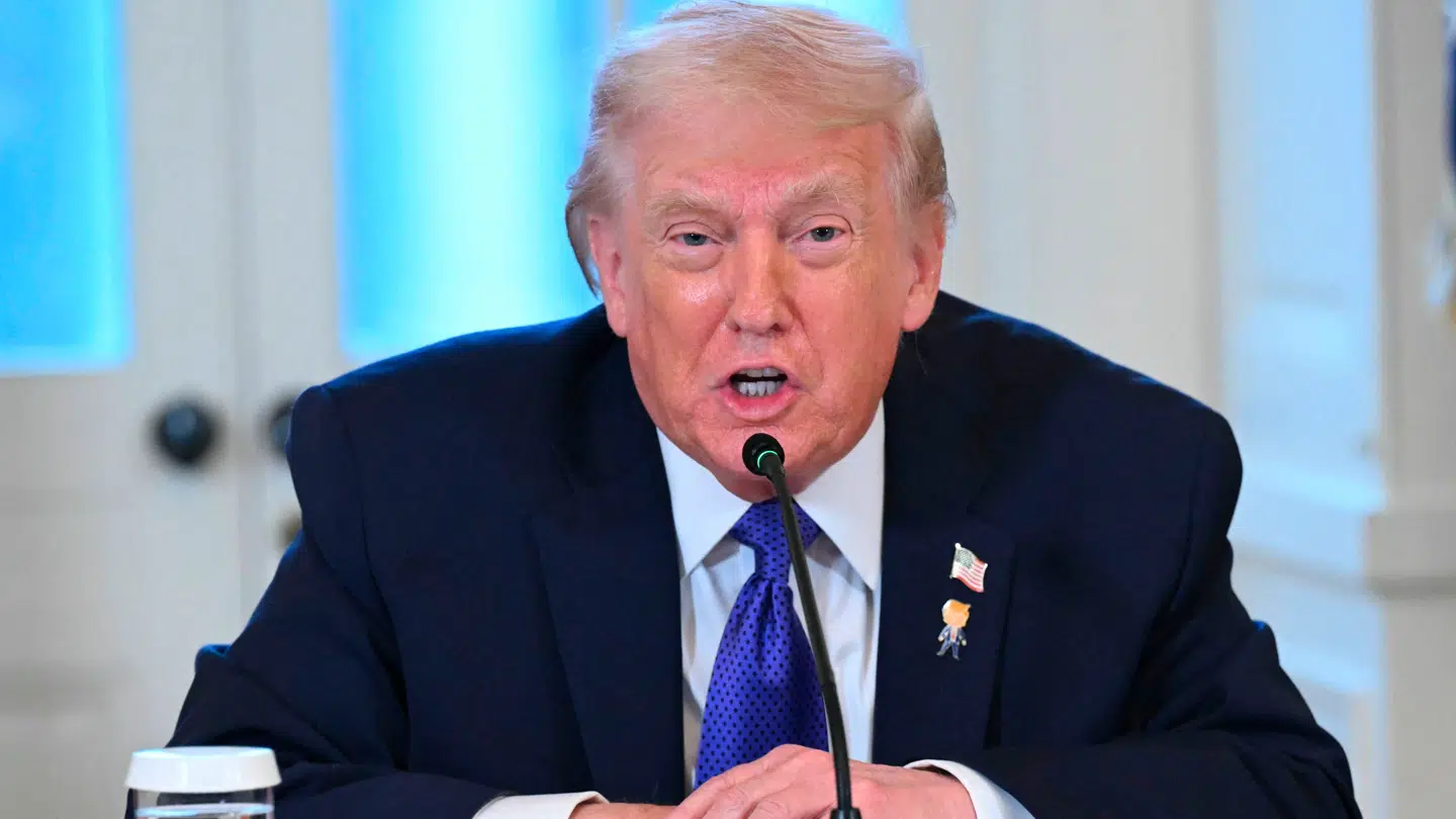 USAs præsident Donald Trump under pressemødet i Det Hvide hus 9. januar.