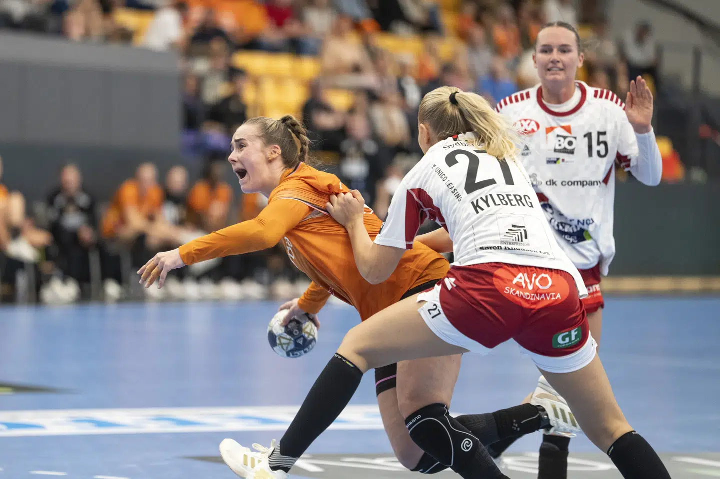 Thale Deila gjorde, hvad hun kunne, men en enmandshær var ikke nok for Odense søndag. (Arkivfoto).