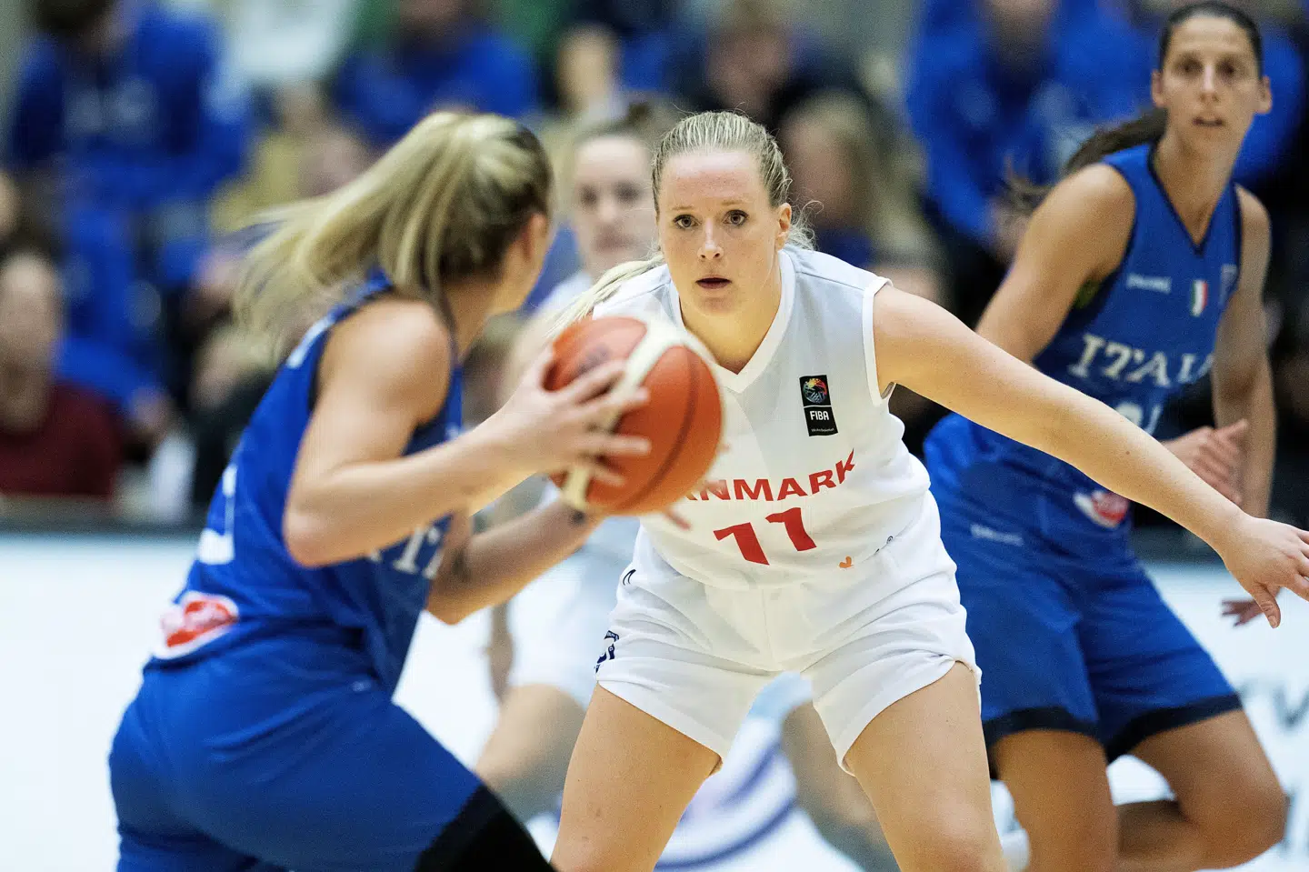 Gritt Ryder - her på et foto fra en landskamp i 2019 - er blandt de tidligere stjerner på Hørsholm 79ers' andethold. (Arkivfoto).