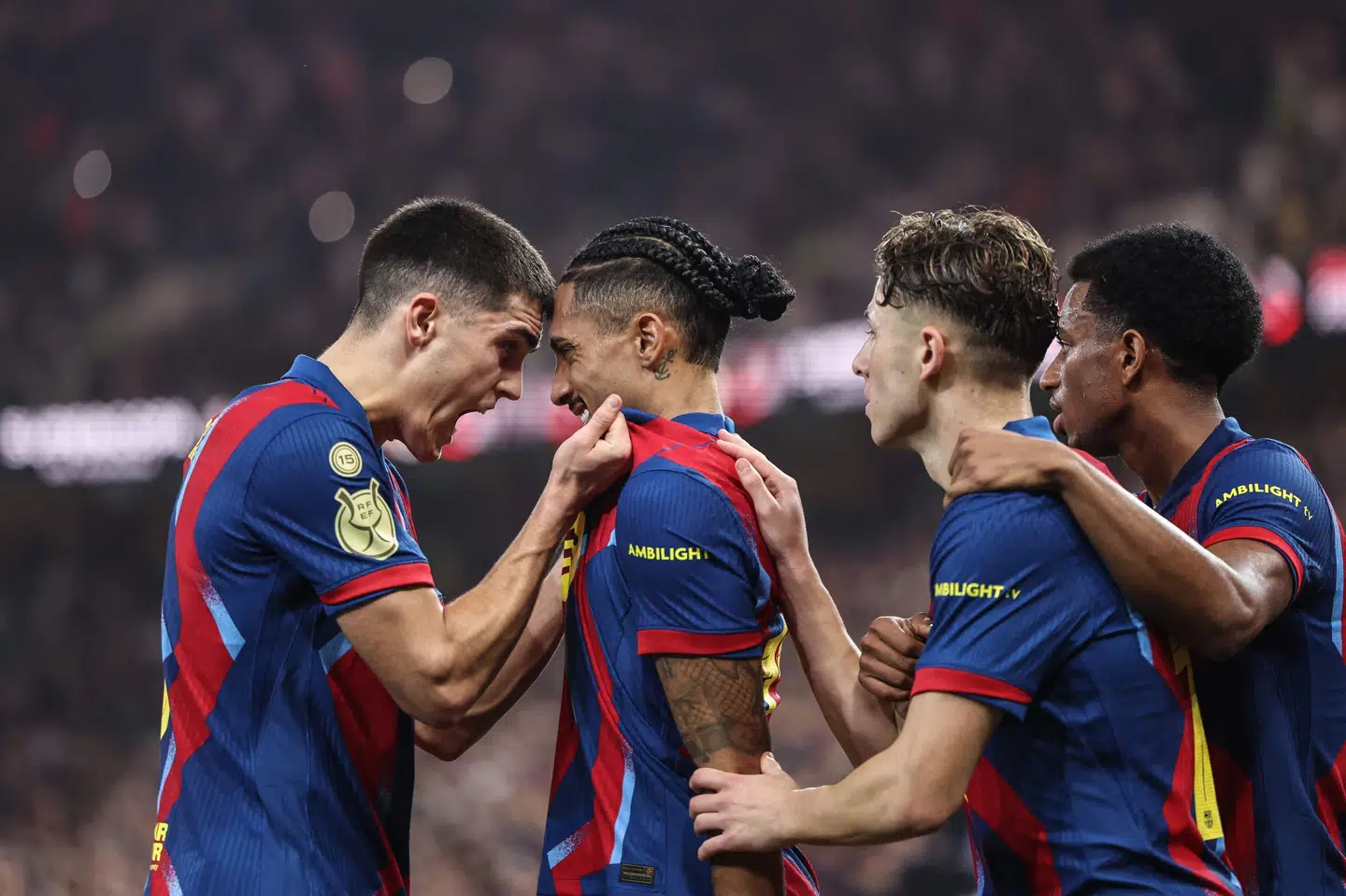 Brasilianske Raphinha blev med to træffere den store helt for FC Barcelona i Jeddah.